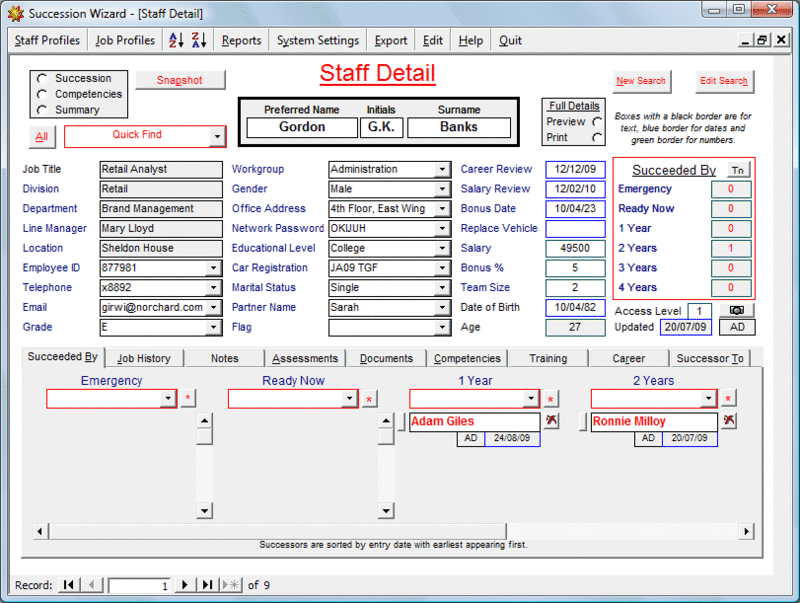 Succession Wizard Screenshot